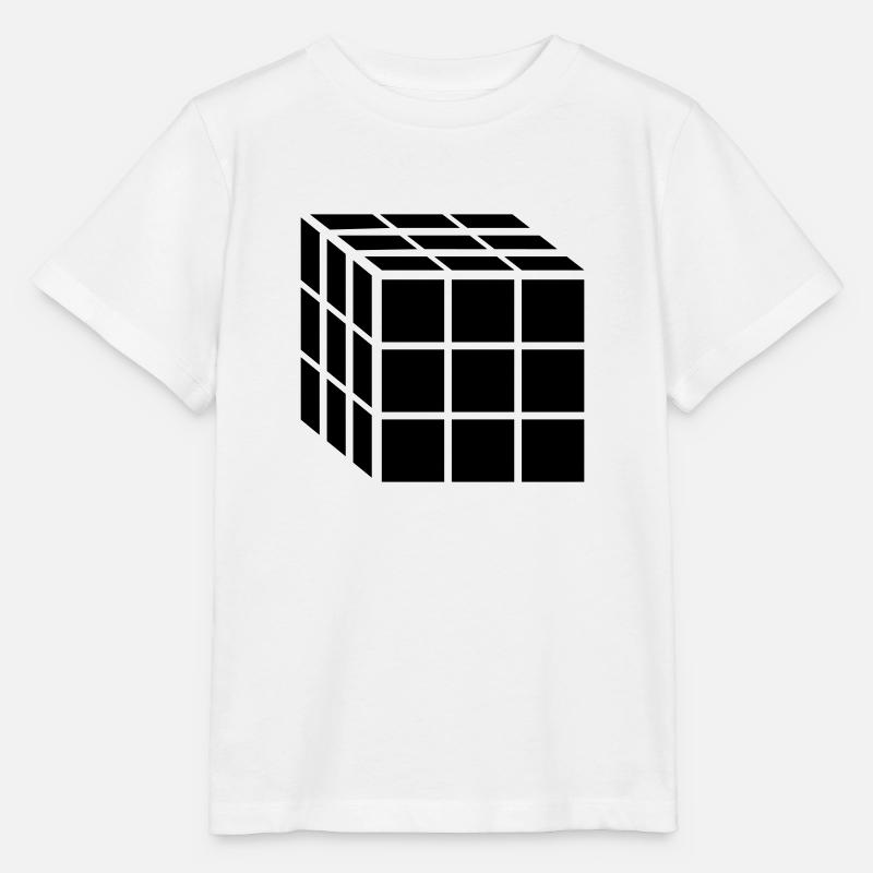 3x3 Block Cube - Stanley/Stella MINI CREATOR Kids’ T-Shirt - white