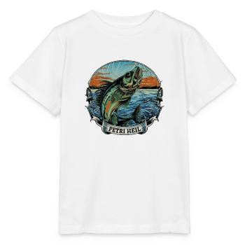 Fish PETRI HEIL Fischer's Luck - Stanley/Stella MINI CREATOR Kids’ T-Shirt - white - Front - Maike (125cm)