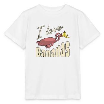 I love bananas - Stanley/Stella MINI CREATOR Kids’ T-Shirt - white - Front - Maike (125cm)