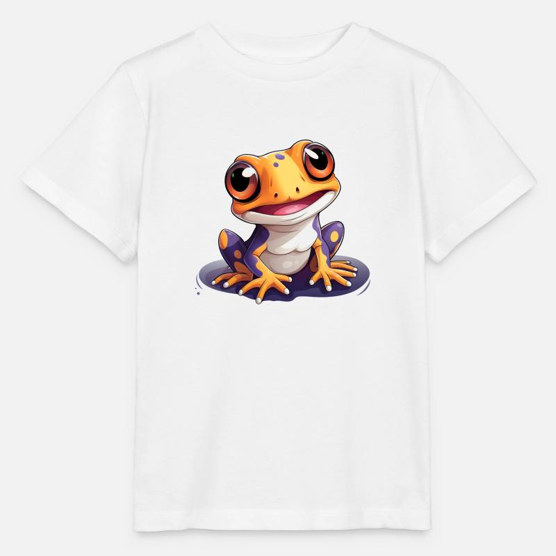 Gecko Logo Niedlicher Gecko - Stanley/Stella Kinder T-Shirt MINI CREATOR  - Weiß