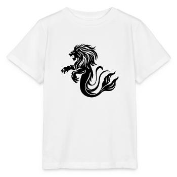 Merlion Lion Mermaid Mystical Creature Vector - Stanley/Stella MINI CREATOR Kids’ T-Shirt - white - Front - Maike (125cm)