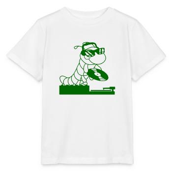 DJ Caterpillar Record Mixer Party Club Music - Stanley/Stella MINI CREATOR Kids’ T-Shirt - white - Front - Maike (125cm)