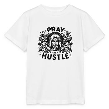 Pray then Hustle - Stanley/Stella MINI CREATOR Kids’ T-Shirt - white - Front - Maike (125cm)