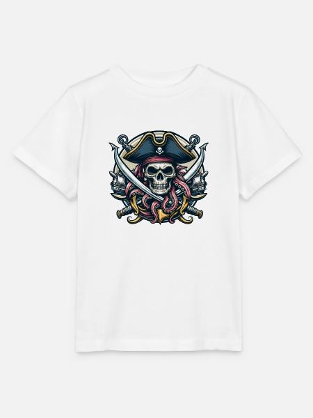 Pirat - Stanley/Stella Kinder T-Shirt MINI CREATOR  - Weiß