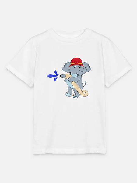 Feuerwehr-Elefant - Stanley/Stella Kinder T-Shirt MINI CREATOR  - Weiß