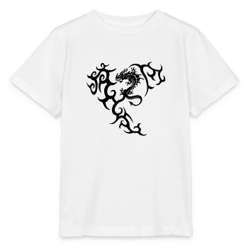 Dragon dragon tribal - T-shirt bio MINI CREATOR Stanley/Stella Enfant - blanc - Devant - Maike (125cm)