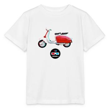 Vintage - Lambretta 3D - T-shirt bio MINI CREATOR Stanley/Stella Enfant - blanc - Devant - Maike (125cm)