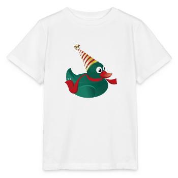 Fasching - Quietscheente - Badeente - Karneval - Stanley/Stella Kinder T-Shirt MINI CREATOR  - Weiß - Vorne - Maike (125cm)