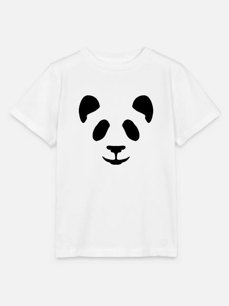 Panda Face - Stanley/Stella Kinder T-Shirt MINI CREATOR - Weiß