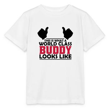 world class buddy - Stanley/Stella MINI CREATOR Kids’ T-Shirt - white - Front - Maike (125cm)