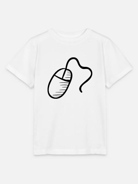 Computer Mouse - Stanley/Stella Kinder T-Shirt MINI CREATOR  - Weiß