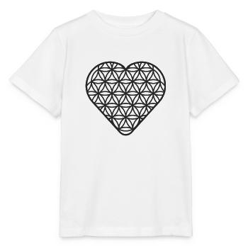 Lebensblume Herz - Stanley/Stella Kinder T-Shirt MINI CREATOR  - Weiß - Vorne - Maike (125cm)
