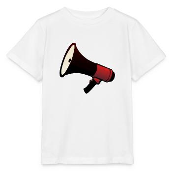 porte voix haut parleur megaphone - T-shirt bio MINI CREATOR Stanley/Stella Enfant - blanc - Devant - Maike (125cm)