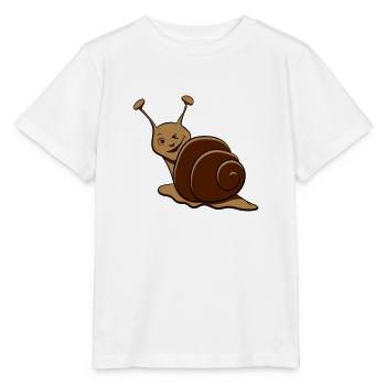 Schnecke lustig zwinkern - Stanley/Stella Kinder T-Shirt MINI CREATOR  - Weiß - Vorne - Maike (125cm)