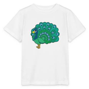 Peacock - Stanley/Stella MINI CREATOR Kids’ T-Shirt - white - Front - Maike (125cm)