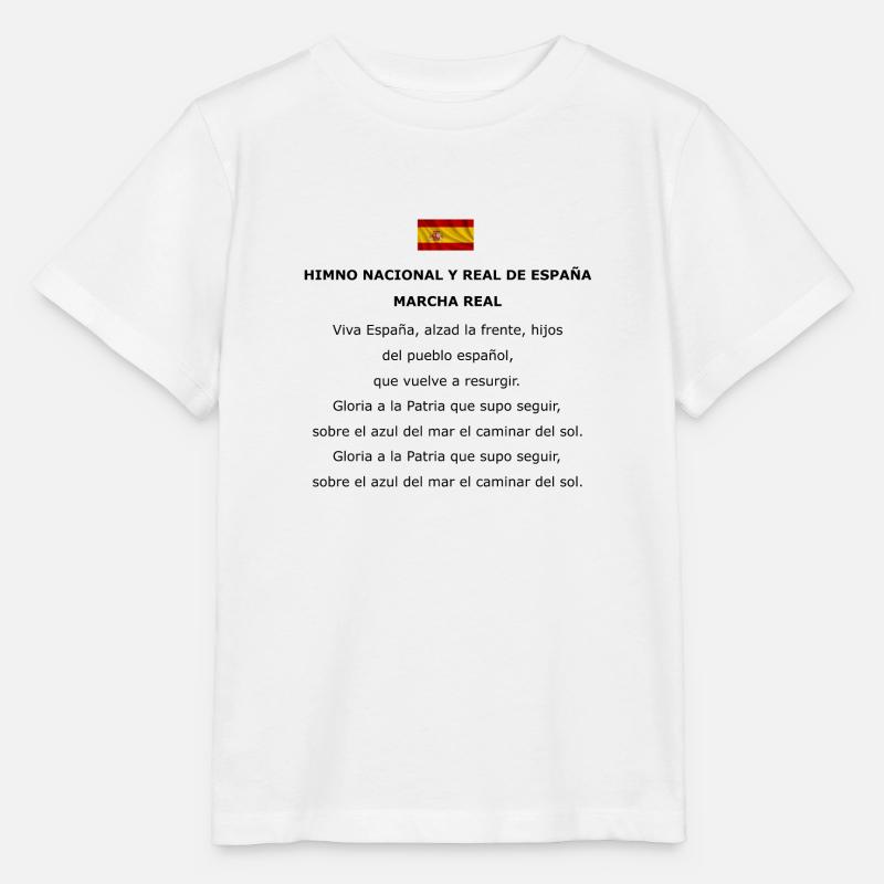 Himno nacional y real de España Marcha Real - T-shirt bio MINI CREATOR Stanley/Stella Enfant - blanc