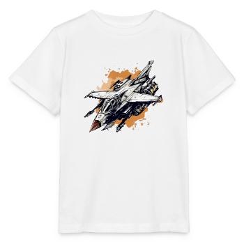Lightning hawk plane - Stanley/Stella MINI CREATOR Kids’ T-Shirt - white - Front - Maike (125cm)