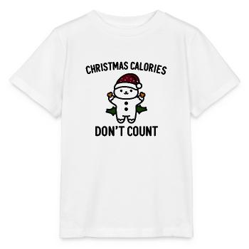 Les calories de Noël ne comptent pas - T-shirt bio MINI CREATOR Stanley/Stella Enfant - blanc - Devant - Maike (125cm)