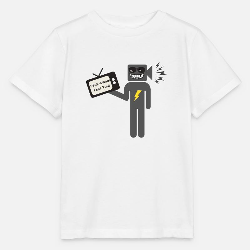 Coucou ! Je te vois - T-shirt bio MINI CREATOR Stanley/Stella Enfant - blanc