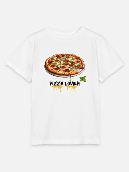 Pizzalover, pizza love, pizza - Stanley/Stella Kinder T-Shirt MINI CREATOR  - Weiß