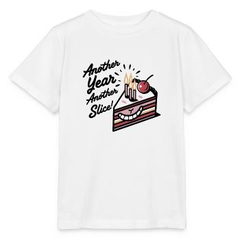 Celebratory Cake Slice Another Year Another Slice! - Stanley/Stella MINI CREATOR Kids’ T-Shirt - white - Front - Maike (125cm)