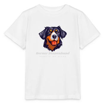 Cartoon Berner Sennenhund - Stanley/Stella Kinder T-Shirt MINI CREATOR  - Weiß - Vorne - Maike (125cm)
