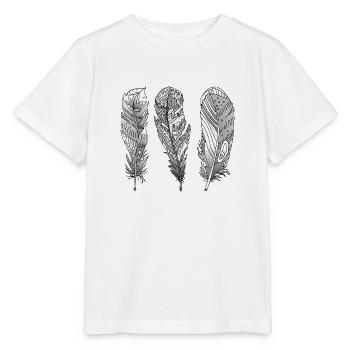 Feder - Stanley/Stella Kinder T-Shirt MINI CREATOR  - Weiß - Vorne - Maike (125cm)