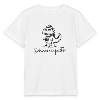 Low German swear words Dino "Schnarrenpüster" - Stanley/Stella MINI CREATOR Kids’ T-Shirt - white - Front - Maike (125cm)