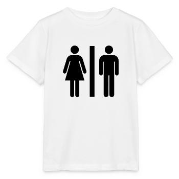 WC - Toilette - Mann - Frau - Stanley/Stella Kinder T-Shirt MINI CREATOR  - Weiß - Vorne - Maike (125cm)
