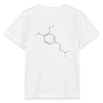 Dopaminmolekül - Farbige Strukturformel - Stanley/Stella Kinder T-Shirt MINI CREATOR  - Weiß - Vorne - Maike (125cm)