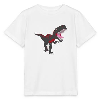 Black T-rex - Stanley/Stella MINI CREATOR Kids’ T-Shirt - white - Front - Maike (125cm)