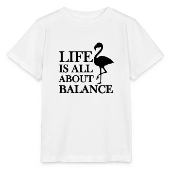 life is all about balance - Stanley/Stella Kinder T-Shirt MINI CREATOR  - Weiß - Vorne - Maike (125cm)