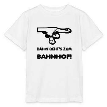 Dahin gehts zum Bahnhof! - Stanley/Stella Kinder T-Shirt MINI CREATOR  - Weiß - Vorne - Maike (125cm)