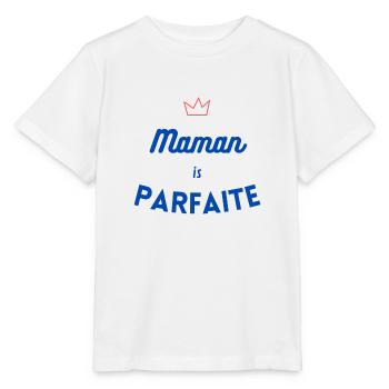 Maman is parfaite - T-shirt bio MINI CREATOR Stanley/Stella Enfant - blanc - Devant - Maike (125cm)