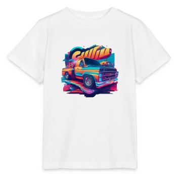 Cyberpunk-Truck massiv - Stanley/Stella Kinder T-Shirt MINI CREATOR  - Weiß - Vorne - Maike (125cm)