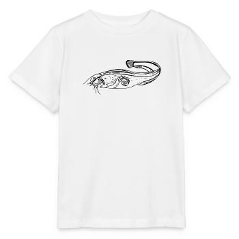 Wels - Angler - Stanley/Stella Kinder T-Shirt MINI CREATOR  - Weiß - Vorne - Maike (125cm)