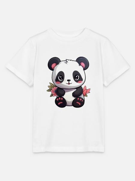 süßer Panda - Stanley/Stella Kinder T-Shirt MINI CREATOR - Weiß