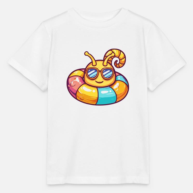 Escargot Bande Dessinée Cool - T-shirt bio MINI CREATOR Stanley/Stella Enfant - blanc