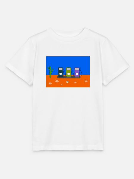 Zapfsaeulen in der Wueste - Stanley/Stella Kinder T-Shirt MINI CREATOR - Weiß