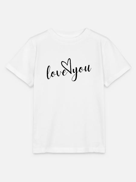 Love you - Stanley/Stella Kinder T-Shirt MINI CREATOR  - Weiß