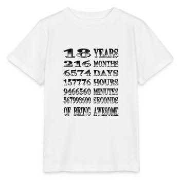 18th birthday. Happy Birthday Gift - Stanley/Stella MINI CREATOR Kids’ T-Shirt - white - Front - Maike (125cm)