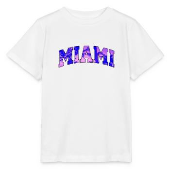 Logo der Miami Purple University - Stanley/Stella Kinder T-Shirt MINI CREATOR  - Weiß - Vorne - Maike (125cm)