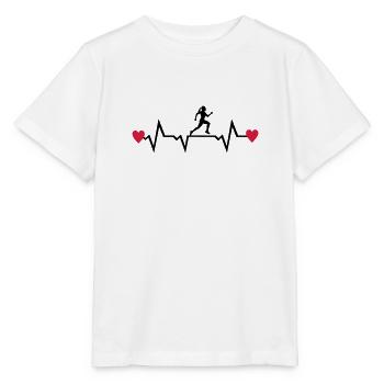 Läuferin & Herz, laufen - Stanley/Stella Kinder T-Shirt MINI CREATOR  - Weiß - Vorne - Maike (125cm)