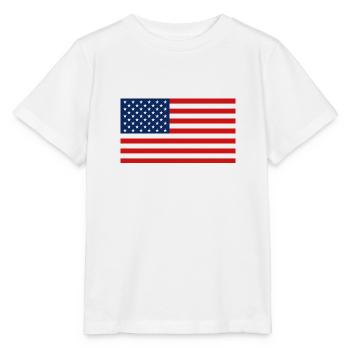 USA Flagge - Flagge - Stanley/Stella Kinder T-Shirt MINI CREATOR  - Weiß - Vorne - Maike (125cm)
