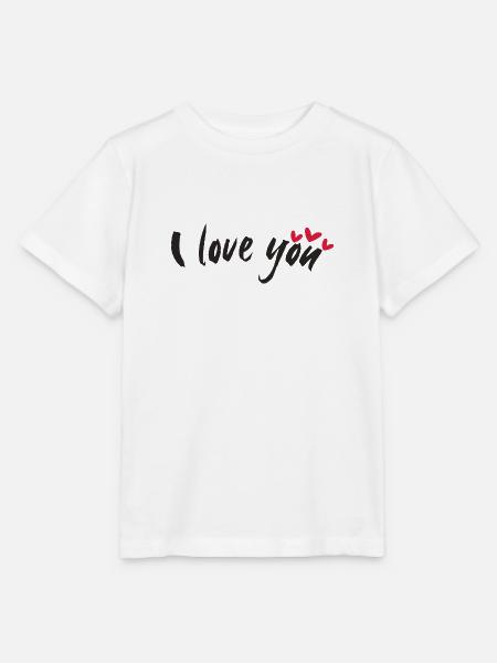 i love you - Stanley/Stella Kinder T-Shirt MINI CREATOR - Weiß