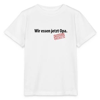 Nous mangeons maintenant les signes de la ponctuation de la virgule - T-shirt bio MINI CREATOR Stanley/Stella Enfant - blanc - Devant - Maike (125cm)