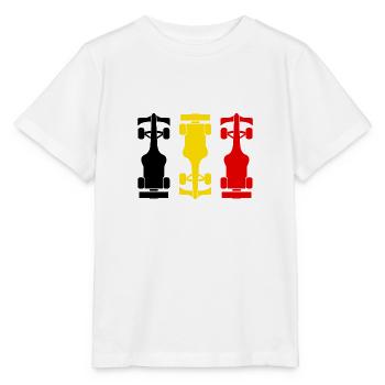 Formula Belgium Formula Racing Belgium Flag - Stanley/Stella MINI CREATOR Kids’ T-Shirt - white - Front - Maike (125cm)