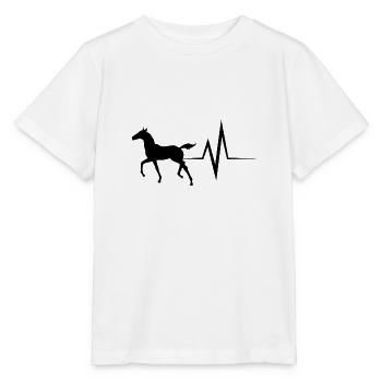 Cheval - EKG - T-shirt bio MINI CREATOR Stanley/Stella Enfant - blanc - Devant - Maike (125cm)