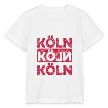 Köln Colonia Kölle Dom Geschenk - Stanley/Stella Kinder T-Shirt MINI CREATOR  - Weiß - Vorne - Maike (125cm)