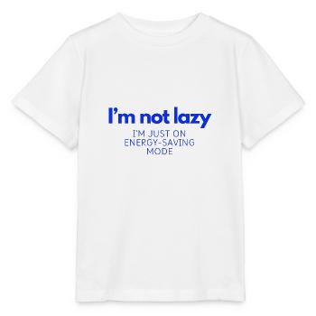 Je ne suis pas paresseux, mode basse consommation - T-shirt bio MINI CREATOR Stanley/Stella Enfant - blanc - Devant - Maike (125cm)